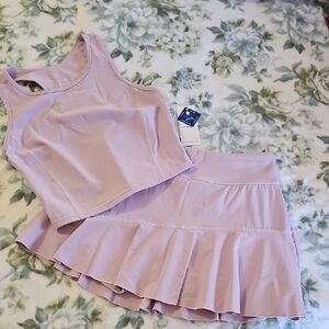 Lavender Sports Bra and Skirt Set